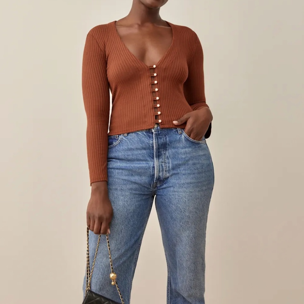 Reformation Gellar Knit Top